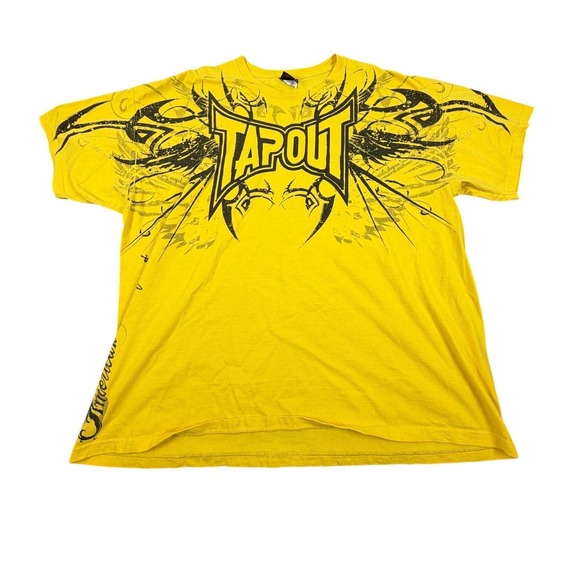 Tapout Other - Vintage Tapout T Shirt Mens Yellow Graphic MMA Size XXL